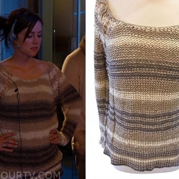 Free People Desert Moon Striped Long Sleeve Loose Ribbon Yarn Knit Sweater S - Picture 12 of 13